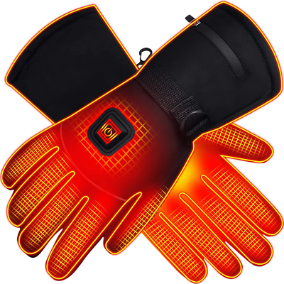 Gants chauffants électriques en cuir en PU résistant à l'eau en hiver pour le travail et les activités en plein air
