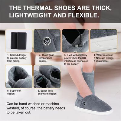 Chauffe-pieds électrique USB gris 110V avec réglages de température réglables permettant une chaleur personnalisée pour un confort maximal pendant