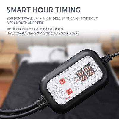 Couverture chauffée électrique lavable personnalisable avec protection contre la surchauffe