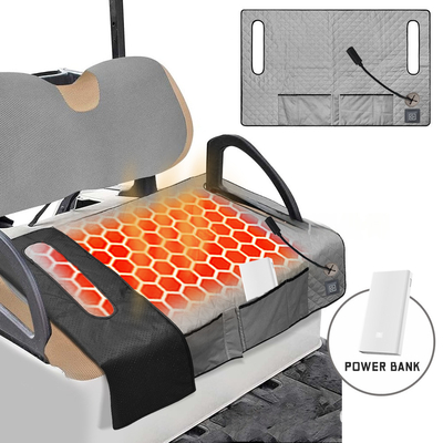 Protection contre la surchauffe Pad de chauffage de golf pour chariot de golf Coussin de siège chauffant Matériau lavable Source d'alimentation CC/AC