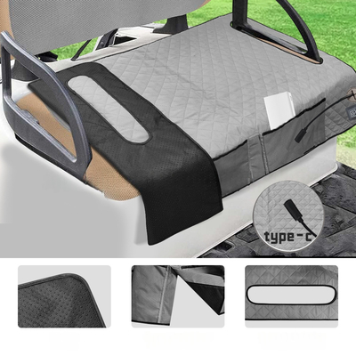Protection contre la surchauffe Pad de chauffage de golf pour chariot de golf Coussin de siège chauffant Matériau lavable Source d'alimentation CC/AC