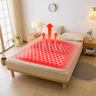 Couverture de matelas électrique multifonctionnel réglable de température refroidissement et chauffage Pad refroidi à l'eau avec fonction thérapeutique F Paramètres 45-65 degrés pour un confort personnalisé dans le chauffage et le refroidissement Pad de matelas