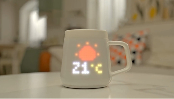 Cadeaux personnalisés pour la fête des mères tasse en céramique améliorée à l'aide d'un écran à pixels cadeau de design moderne