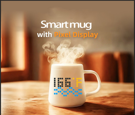 Cadeaux personnalisés pour la fête des mères tasse en céramique améliorée à l'aide d'un écran à pixels cadeau de design moderne