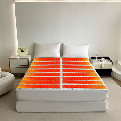 Couverture de matelas électrique à chauffage sur mesure à double zone de contrôle technologie du graphène et tissu antibactérien