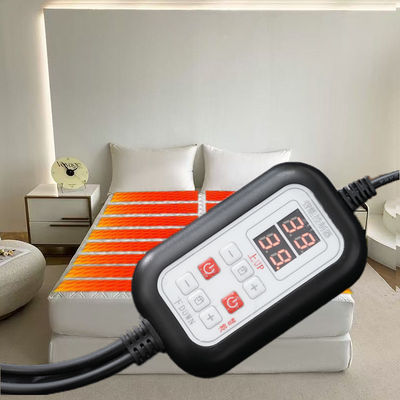 Couverture de matelas électrique à chauffage sur mesure à double zone de contrôle technologie du graphène et tissu antibactérien