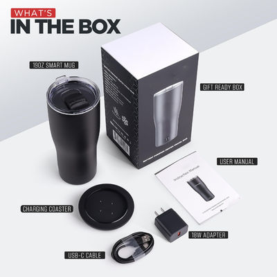 Custom Smart Heated Coffee Mug LED Screen Self-Adjusting Temperature For Convenient Direct Drinking For Travel Car Made