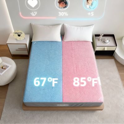 Couverture de matelas électrique multifonctionnel réglable de température refroidissement et chauffage Pad refroidi à l'eau avec fonction thérapeutique F Paramètres 45-65 degrés pour un confort personnalisé dans le chauffage et le refroidissement Pad de matelas