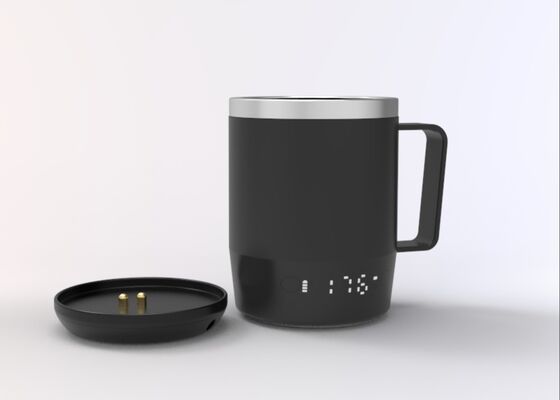 Tasse intelligente portable avec contrôle numérique de la température, batterie rechargeable, écran LED et couvercle anti-déversement pour plus de commodité