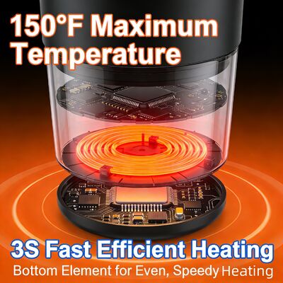 Mug à café chauffant intelligent de conception d'usine avec contrôle numérique de la température à LED en acier inoxydable portable