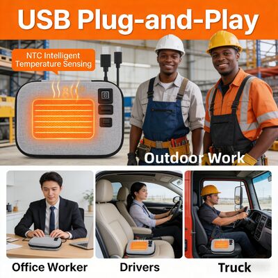 Sac de chauffage alimentaire pliable portable avec revêtement en papier d'aluminium de qualité alimentaire et technologie de chauffage alimentée par USB pour n'importe quel moment