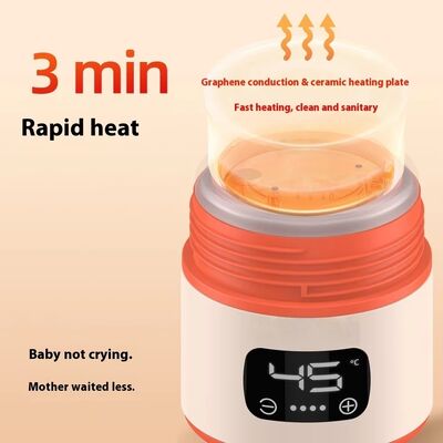 Chauffage à bouteille pour bébé sans fil doté d'une grande capacité et d'un taux de conversion thermique élevé pour un chauffage rapide, adapté aux voyages