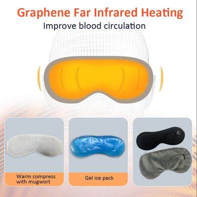 Masques pour les yeux sans fil pour soulager les yeux secs, améliorer le sommeil, coussin chauffant pour les yeux lavable pour les voyages et avec coque remplaçable