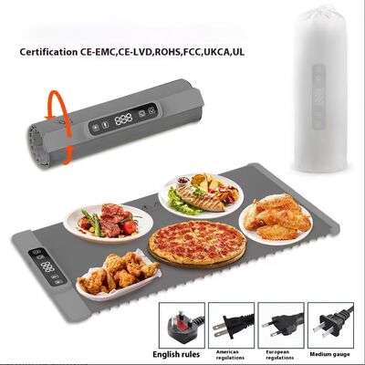 Planche à découper chaude pliante multifonctionnelle, tapis en Silicone Flexible pour légumes chauds Po conservation de la chaleur enroulable pour maison intelligente