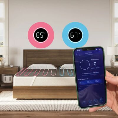 Refroidissement à haute densité Matelas refroidi à l'eau Tailles personnalisées Design pliable portable de soutien Massage Confort Lavable