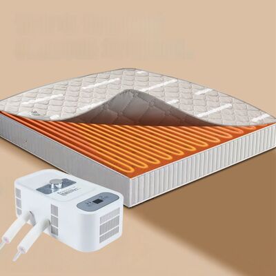 Mat de lit intelligent de luxe 600TC en coton de bambou à double zone de contrôle de la température avec système de refroidissement silencieux et de chauffage doux