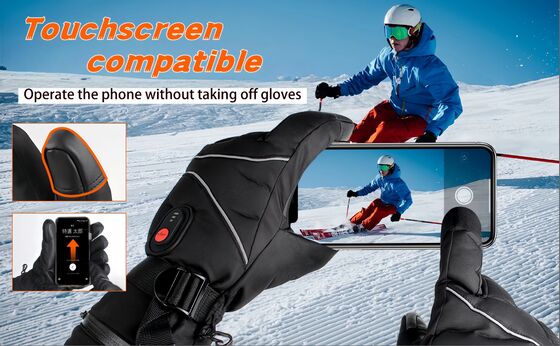 Des gants électriques à écran tactile chauffés au graphène, chauffants pour les mains, durables et réglables en température, étanches au vent et à la neige