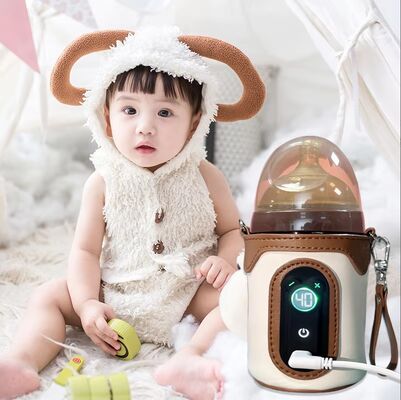 Sheerfond USB chauffe-lait portable 5V2A chauffe-bouteille bébé à basse pression avec poly/coton/EVA pour nourrissons