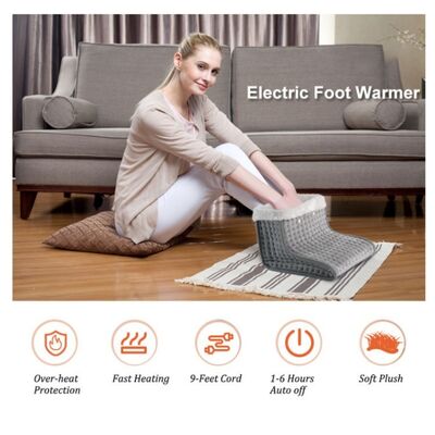 SHEERFOND Portable hiver alimenté par batterie 220V écologique Polyester réglable Thermostat Ventilation chaleur des pieds pour