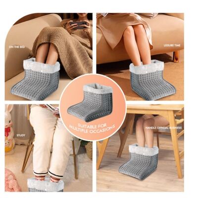 SHEERFOND Portable hiver alimenté par batterie 220V écologique Polyester réglable Thermostat Ventilation chaleur des pieds pour