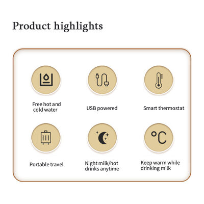 Milk heating sleeve featuring cute little tiger pattern customizable size and USB charging with timer controlled heating modes