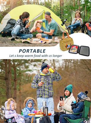 Sac chauffant alimentaire fin et portable avec coque rigide anti-écrasement alimentée par USB, conçu pour les pochettes plates, les boîtes à bento et les sandwichs