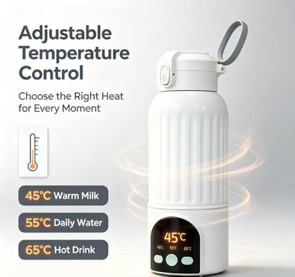 Chauffe-biberon portable USB avec température réglable et intérieur en acier inoxydable pour une alimentation sûre du nourrisson