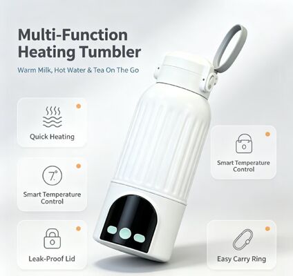 Chauffe-biberon portable USB avec température réglable et intérieur en acier inoxydable pour une alimentation sûre du nourrisson