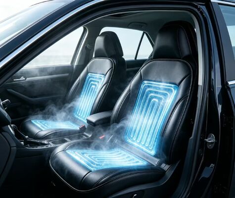 Coussin de siège chauffant pour voiture refroidi par eau, fabriqué à partir de matériaux en TPU et en cuir PU offrant durabilité et résistance aux éclaboussures