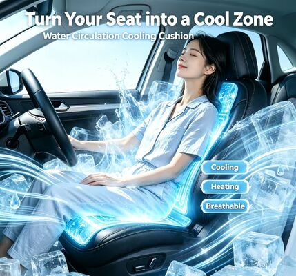 Coussin de siège chauffant pour voiture refroidi par eau, fabriqué à partir de matériaux en TPU et en cuir PU offrant durabilité et résistance aux éclaboussures