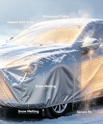 Capot de chauffage de voiture flexible offrant chauffage et protection contre la neige et les températures glaciales pour différents types de véhicules