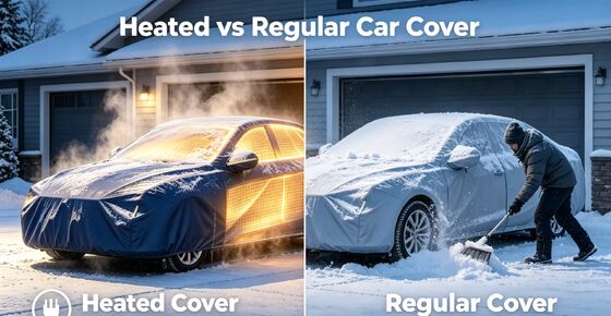 Capote de chauffage de voiture avec installation et retrait faciles, conçue pour une utilisation répétée et une protection contre la neige, le gel et la pluie légère