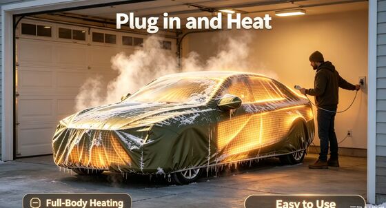 Capot de chauffage automobile construit avec des matériaux durables et du fil de chauffage garantissant une excellente efficacité et une protection de chauffage