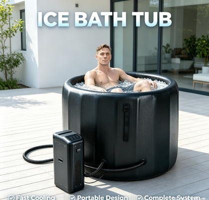 Une baignoire de glace gonflable durable avec des performances étanches et un système de refroidissement permettant des séances de plongée à froid et une récupération musculaire