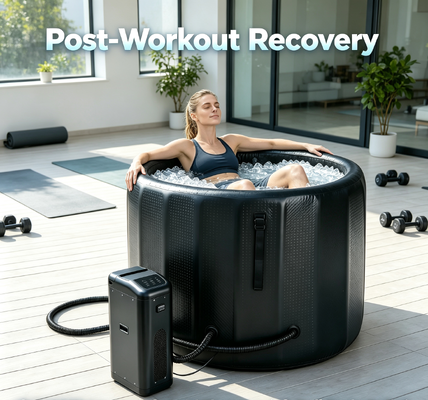 Une baignoire de glace gonflable durable avec des performances étanches et un système de refroidissement permettant des séances de plongée à froid et une récupération musculaire