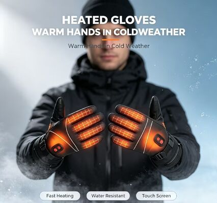 Gants chauffants électriques en graphène, fonctionnant sur batterie 5V, température réglable, coupe-vent, imperméables, chauffe-mains pour sports d'extérieur, ski, cyclisme