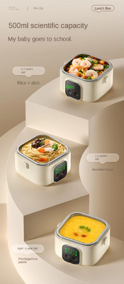 Home Electric Heating Lunch Box, Mini Portable Food Warmer, 304 Stainless SteelFast Heat, Space Saving for Household Family Dining