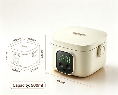 Home Electric Heating Lunch Box, Mini Portable Food Warmer, 304 Stainless SteelFast Heat, Space Saving for Household Family Dining