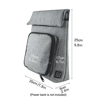 Sac à déjeuner chauffant USB en fibre de polyester, chauffe-aliments étanche et anti-fuite, unité chauffante amovible et lavable, 50 à 59 ℃, réglage de la température à 3 niveaux pour réchauffer les repas en déplacement