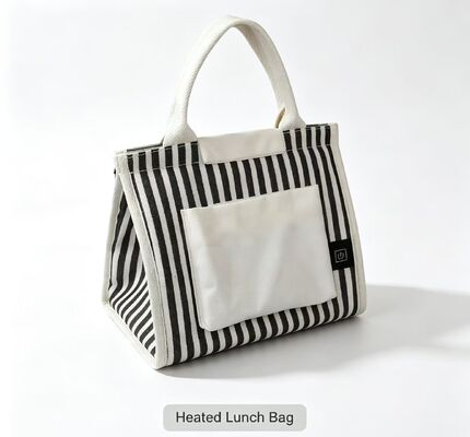 Portable Heated Lunch Bag USB Powered, Rapid Heating Electric Food Warmer with 3 Temperature Modes, Lightweight 0.295KG Thermal Tote for Office, School & Outdoor