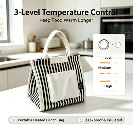 Le chauffe-plat portable ultime pour les road trips, le camping et le bureau — Sac à lunch chauffant alimenté par USB avec technologie de chauffage rapide