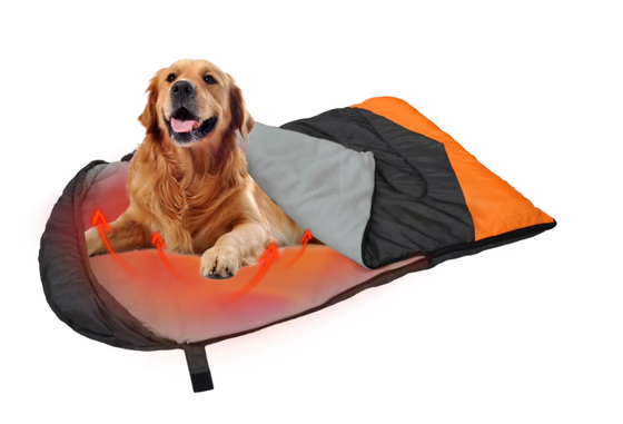 Sac de couchage pour chiens chauffé compact et facile à ranger, léger de 0,93 kg Sac de couchage pliable pour animaux de compagnie pour chiens de petites et moyennes races, parfait pour les activités extérieures à la maison et par temps froid