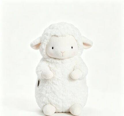 Adorable Mouton en forme de coussin chauffant USB, contrôle de température à 3 niveaux 40-60℃, polyester doux et agréable pour la peau, sans danger pour les enfants pour un usage quotidien à la maison, chauffe-mains portable en déplacement avec autonomie de 6-8H