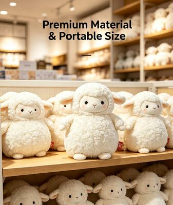 Adorable Mouton en forme de coussin chauffant USB, contrôle de température à 3 niveaux 40-60℃, polyester doux et agréable pour la peau, sans danger pour les enfants pour un usage quotidien à la maison, chauffe-mains portable en déplacement avec autonomie de 6-8H