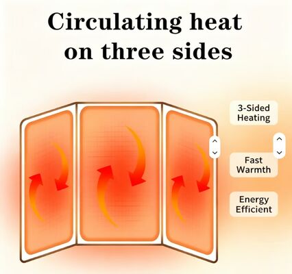 Taille personnalisée Plaque de chauffage électrique étanche au vent 220V 165W, tapis de chauffage à pied étanche à l'eau réglable à 3 vitesses pour le chauffage intérieur