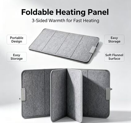 Taille personnalisée Plaque de chauffage électrique étanche au vent 220V 165W, tapis de chauffage à pied étanche à l'eau réglable à 3 vitesses pour le chauffage intérieur