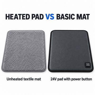 24V Heated Pet Mat, Splash-Resistant Wipe Clean Pet Heating Pad with Anti-Slip Dotted Back and Detachable Cord, Custom Size to Drawing Color Logo Packaging for OEM ODM