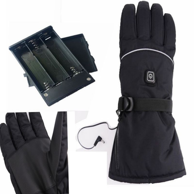 Gants chauffants électriques en cuir en PU résistant à l'eau en hiver pour le travail et les activités en plein air
