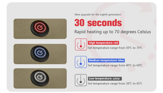 Veste chauffée électrique USB, veste chauffée rechargeable à 60 degrés Vêtements de chasse chauffants Xf Wj ODM