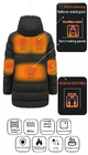 Veste de chauffage de graphène d'ODM, veste d'ouatine chauffée électrique infrarouge lointain